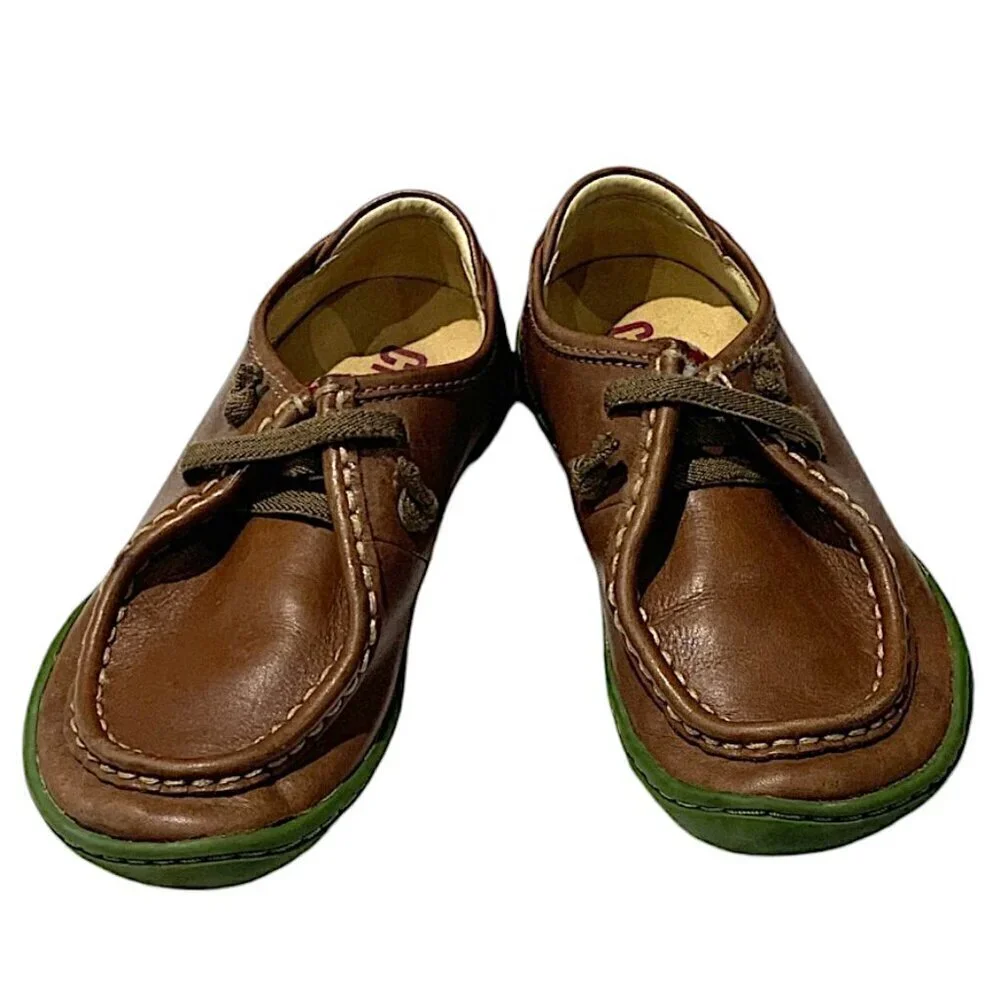 CAMPER Brown Leather Moccasin Shoes Size 10.5